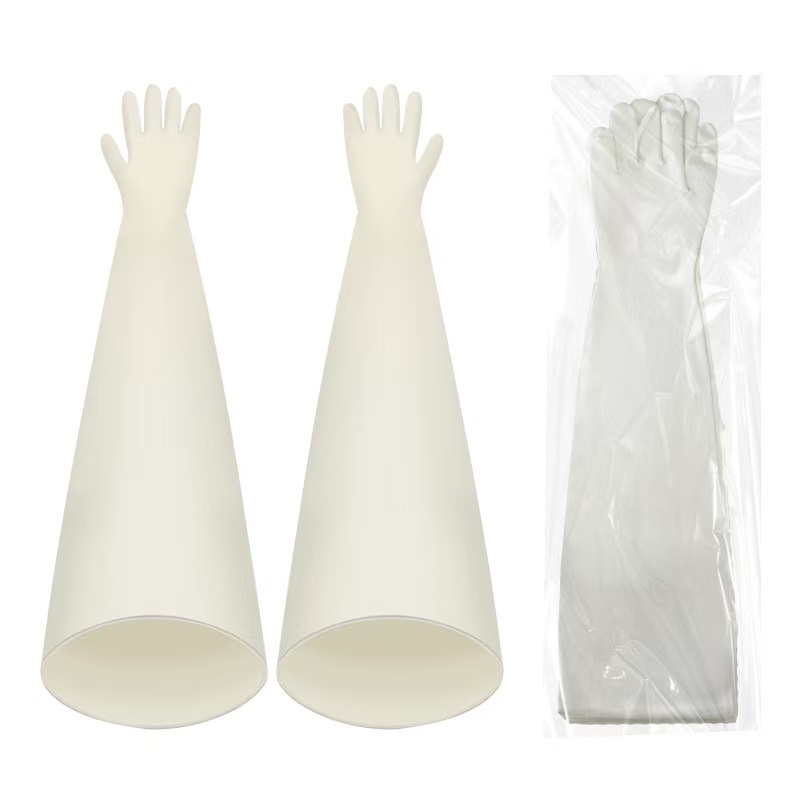 Long Arm Industrial Nitrile Gloves/Biosafety Long Nitrile Gloves | Chemical Resistant Laboratory Protection